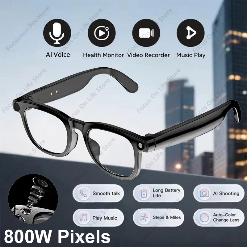 Smart Glasses Lens - AI Smart Glasses 800W HD Camera