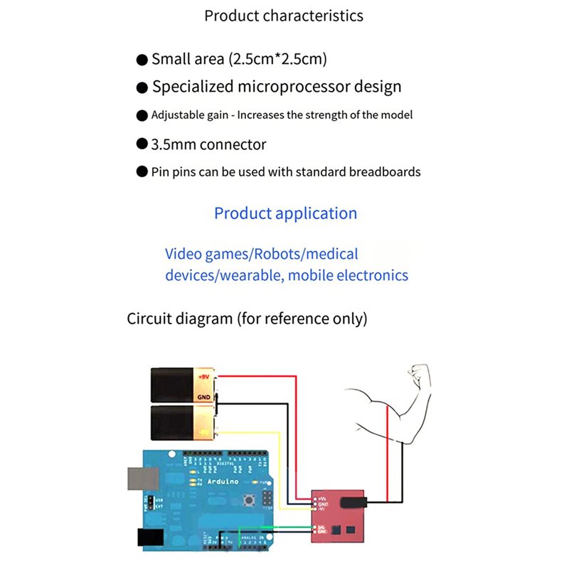 BTLIFE-5X Muscle Electrical Se – Muscle Sensor Emg Bewertung und Preis